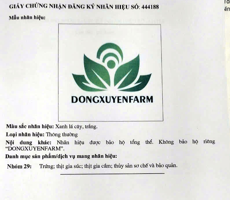 Mẫu nhãn hiệu Đông Xuyên Farm